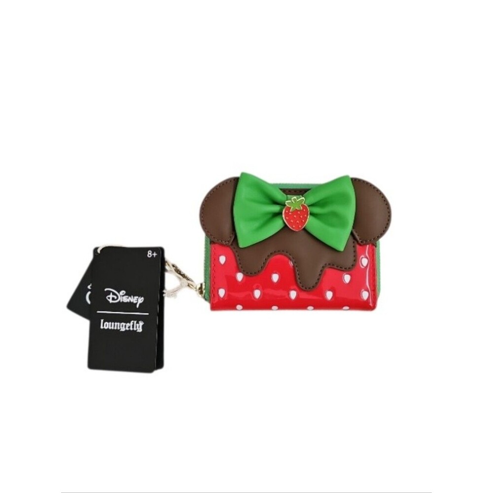 Loungefly Disney Minnie Strawberry Scented Zip Wallet NWT Sweet Treat Exclusive